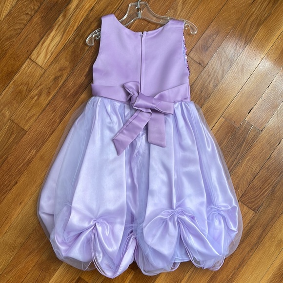 Girls Sequin Flower Party Dress - Picture 4 of 4